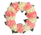 Capri Peach Pink Cream White Hydrangea Wreath, 21 In All Season UV Resistant Spring Wreath